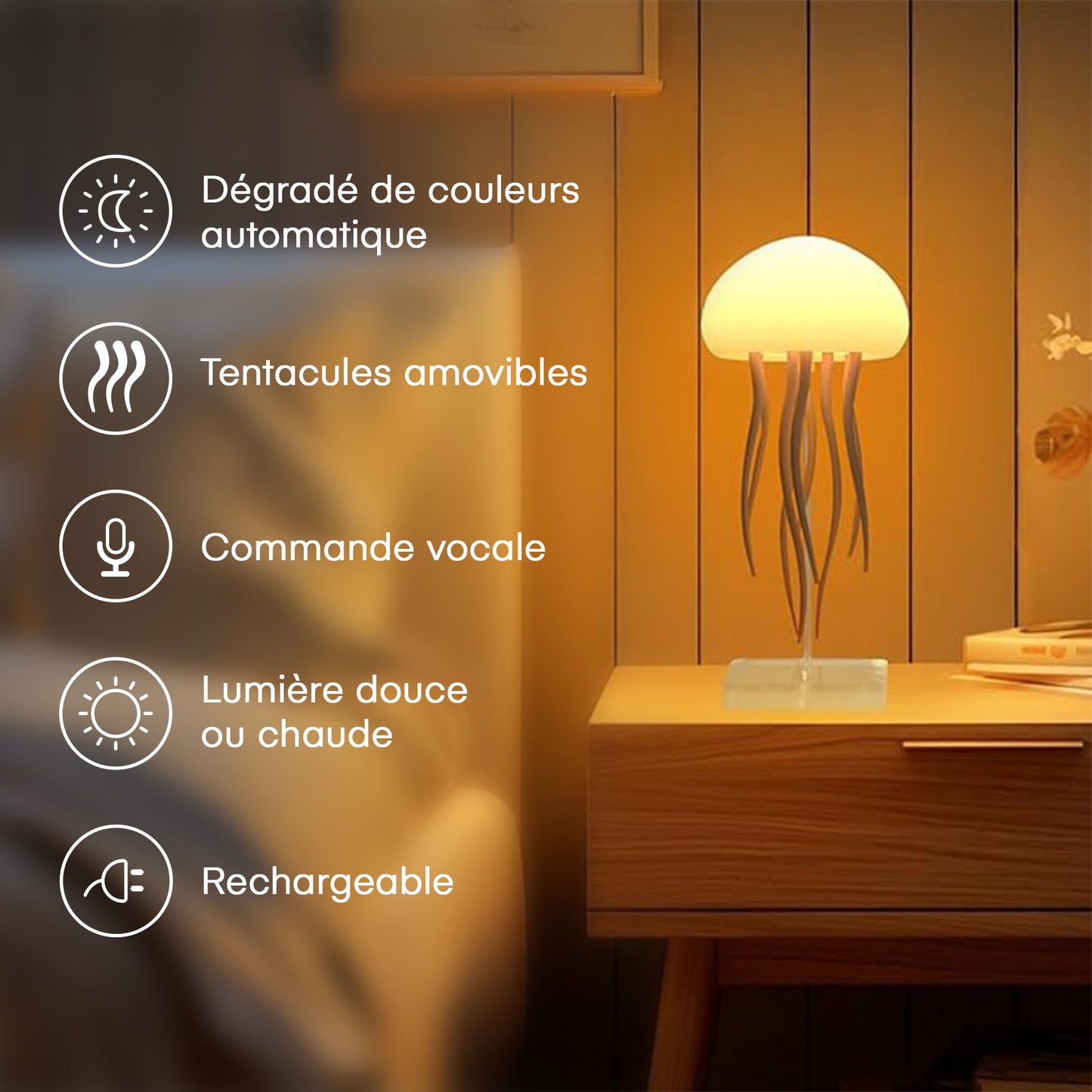 Lampe design méduse flottante