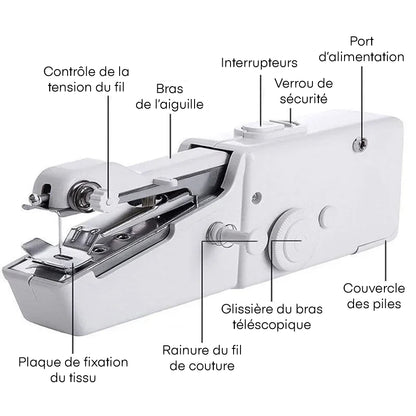 Machine à coudre portative + kit couture