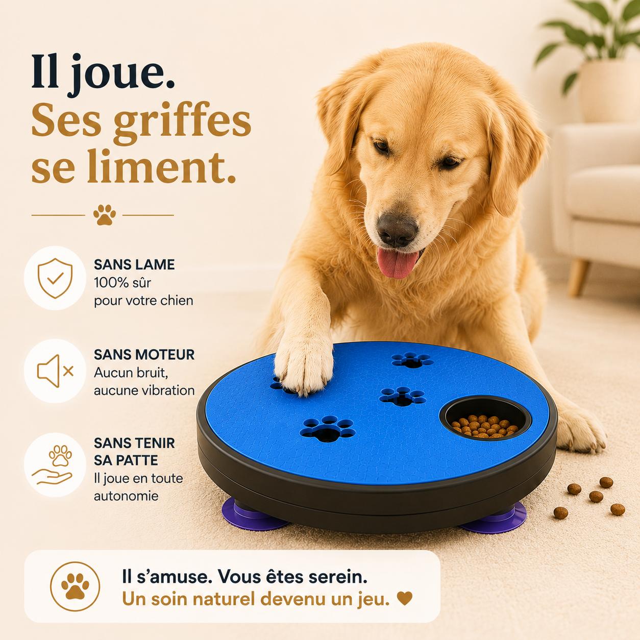 Aktoclean™️ Scratch & Play – Lime à griffes interactive pour chien