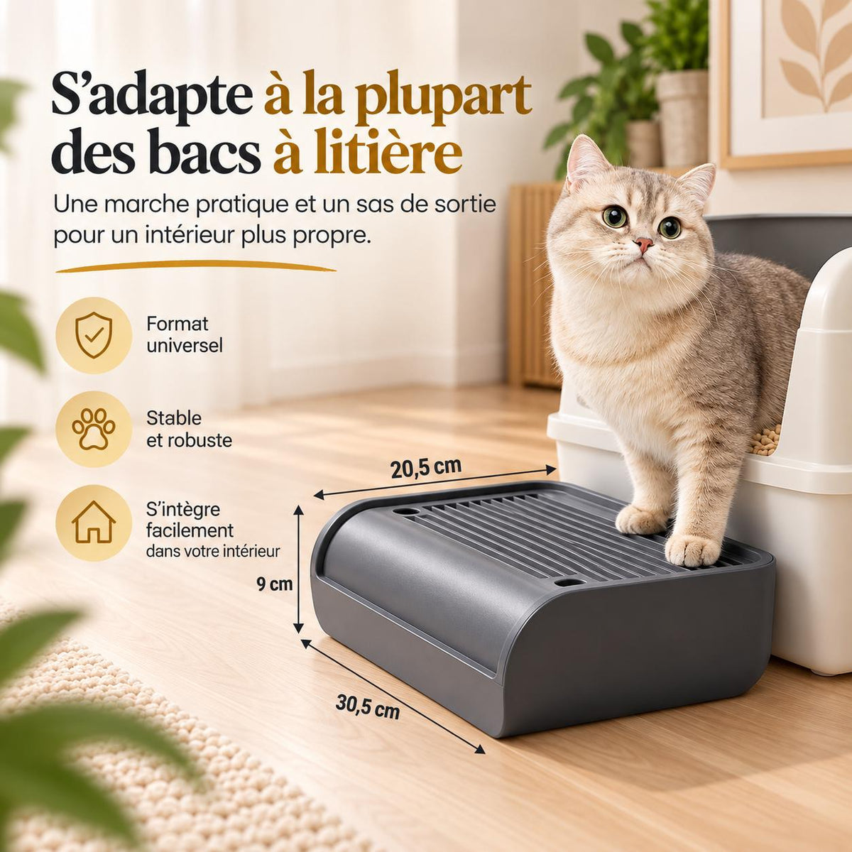Aktoclean™️ LitterStep – Marche anti-litière pour chat