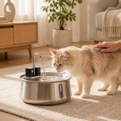 Aktoclean Elio™️ - Fontaine à eau Premium sans fil pour chat