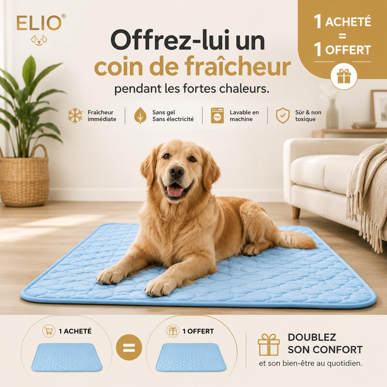 ELIO™️ FreshMat | Tapis fraîcheur pour chien