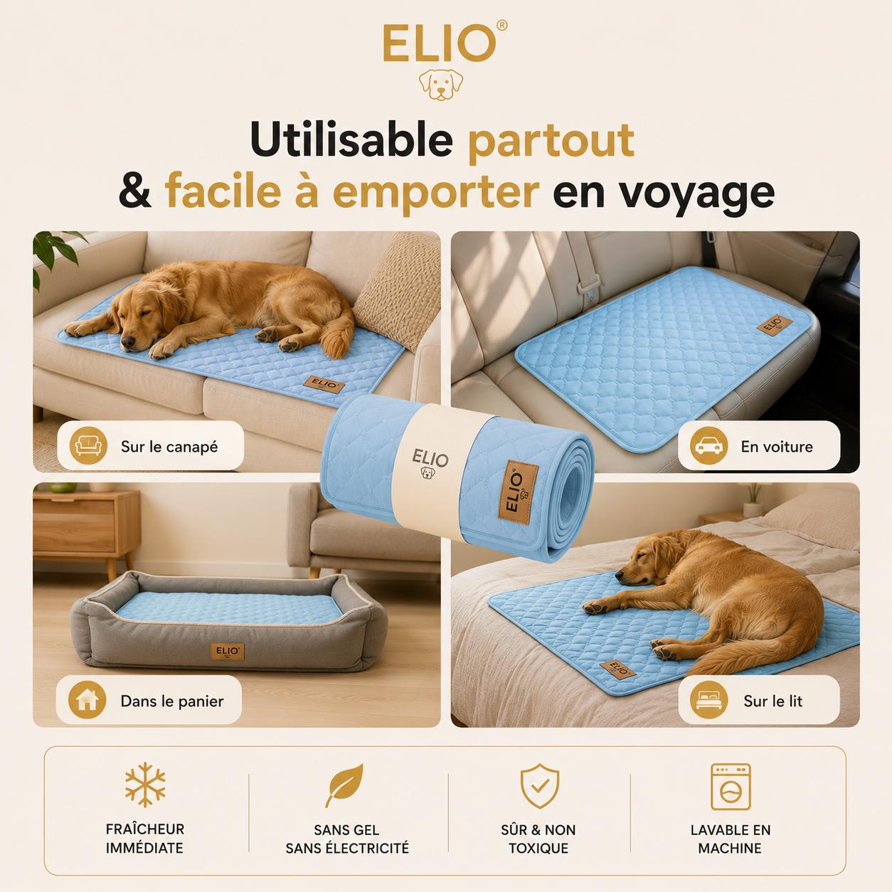 ELIO™️ FreshMat | Tapis fraîcheur pour chien