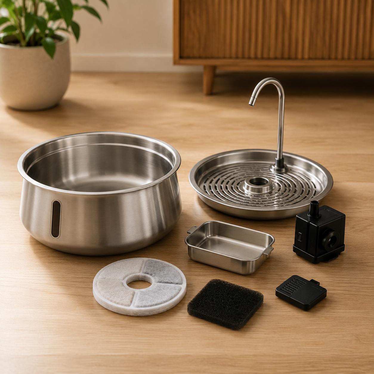 Aktoclean Elio™️ - Fontaine à eau Premium sans fil pour chat