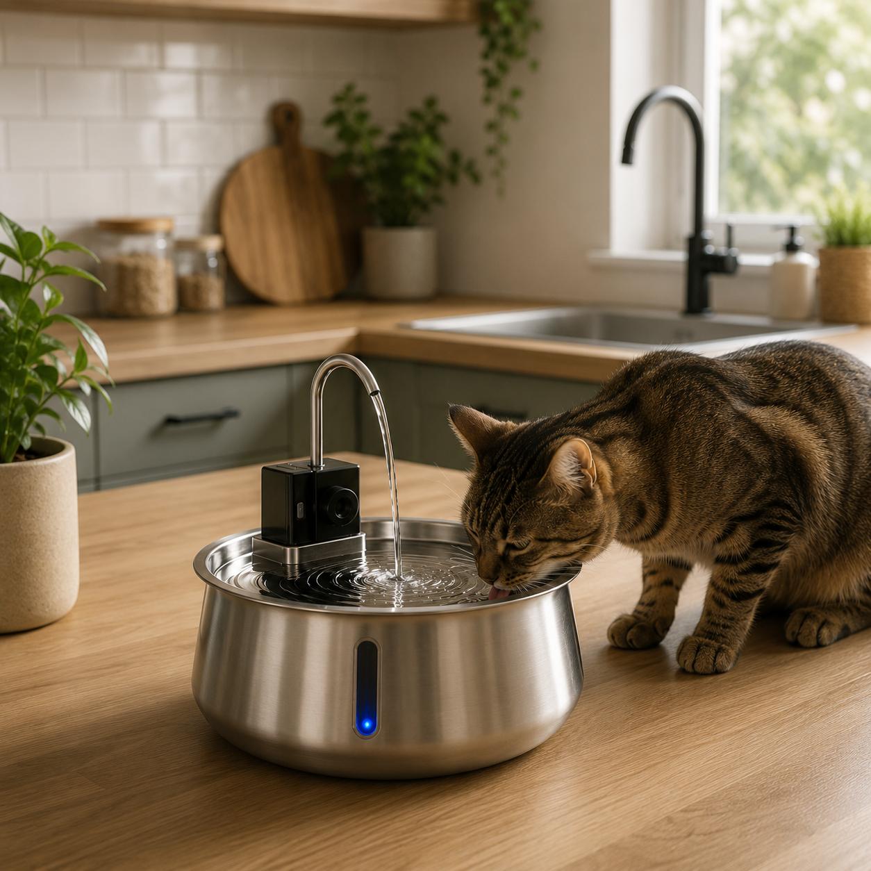 Aktoclean Elio™️ - Fontaine à eau Premium sans fil pour chat