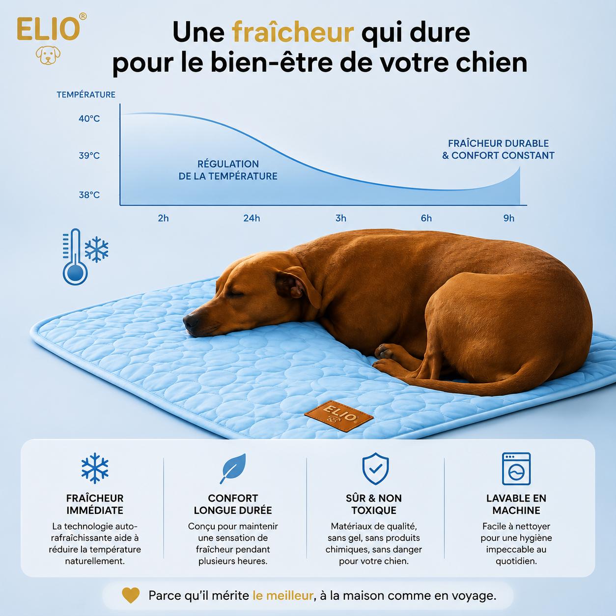 ELIO™️ FreshMat | Tapis fraîcheur pour chien