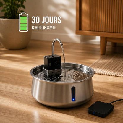Aktoclean Elio™️ - Fontaine à eau Premium sans fil pour chat