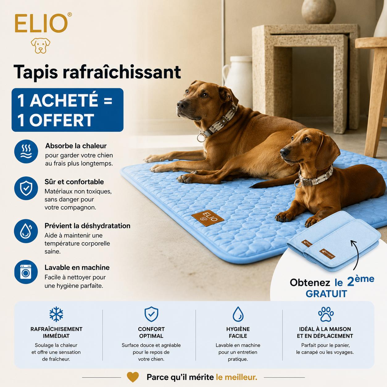 ELIO™️ FreshMat | Tapis fraîcheur pour chien