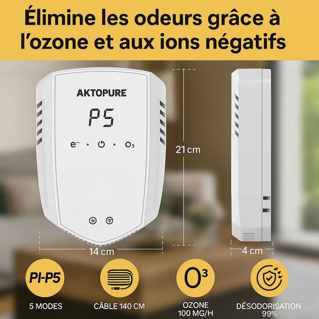 Purificateur d'air - Éliminateur d'odeurs Aktopure™