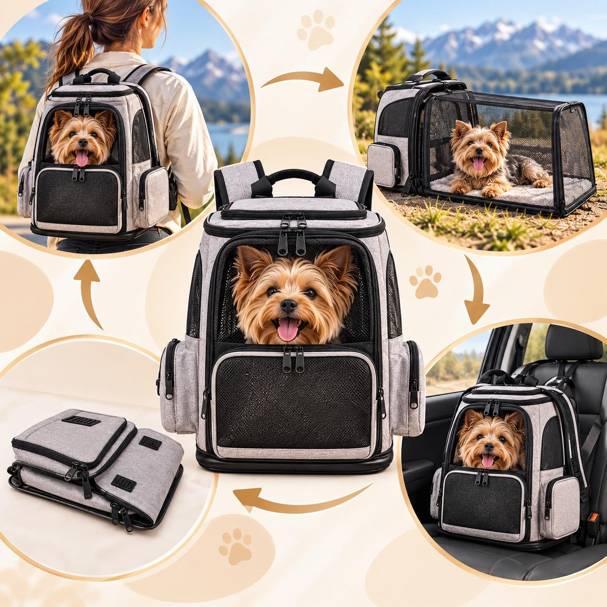 Aktoclean Nomad™️ – Sac à dos extensible pour chien & chat