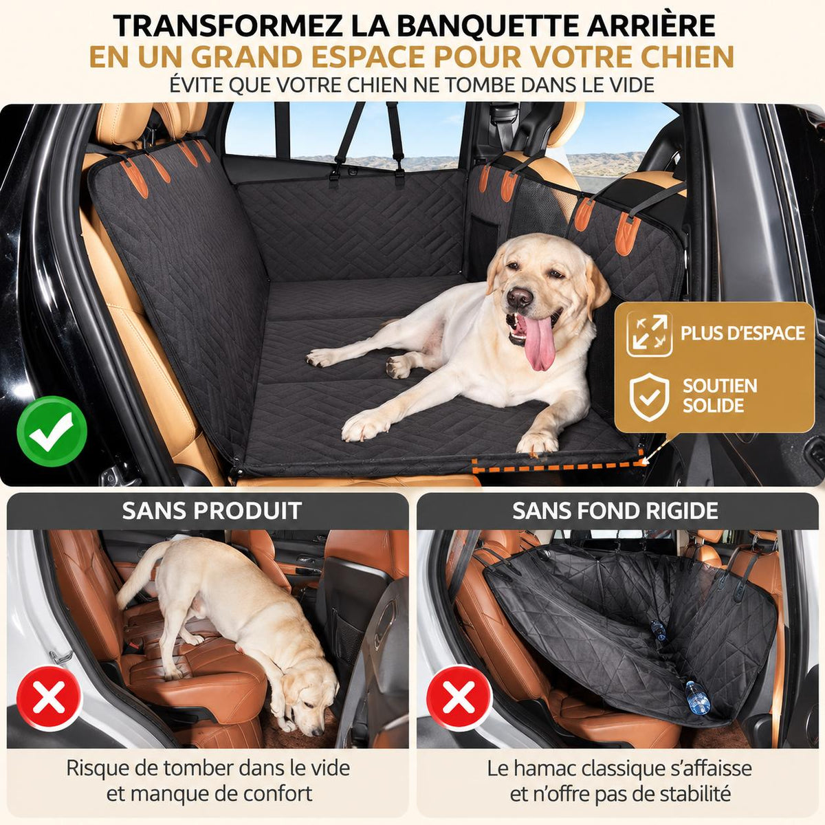 Aktoclean RoadBed™️ – Extension de banquette rigide pour chien