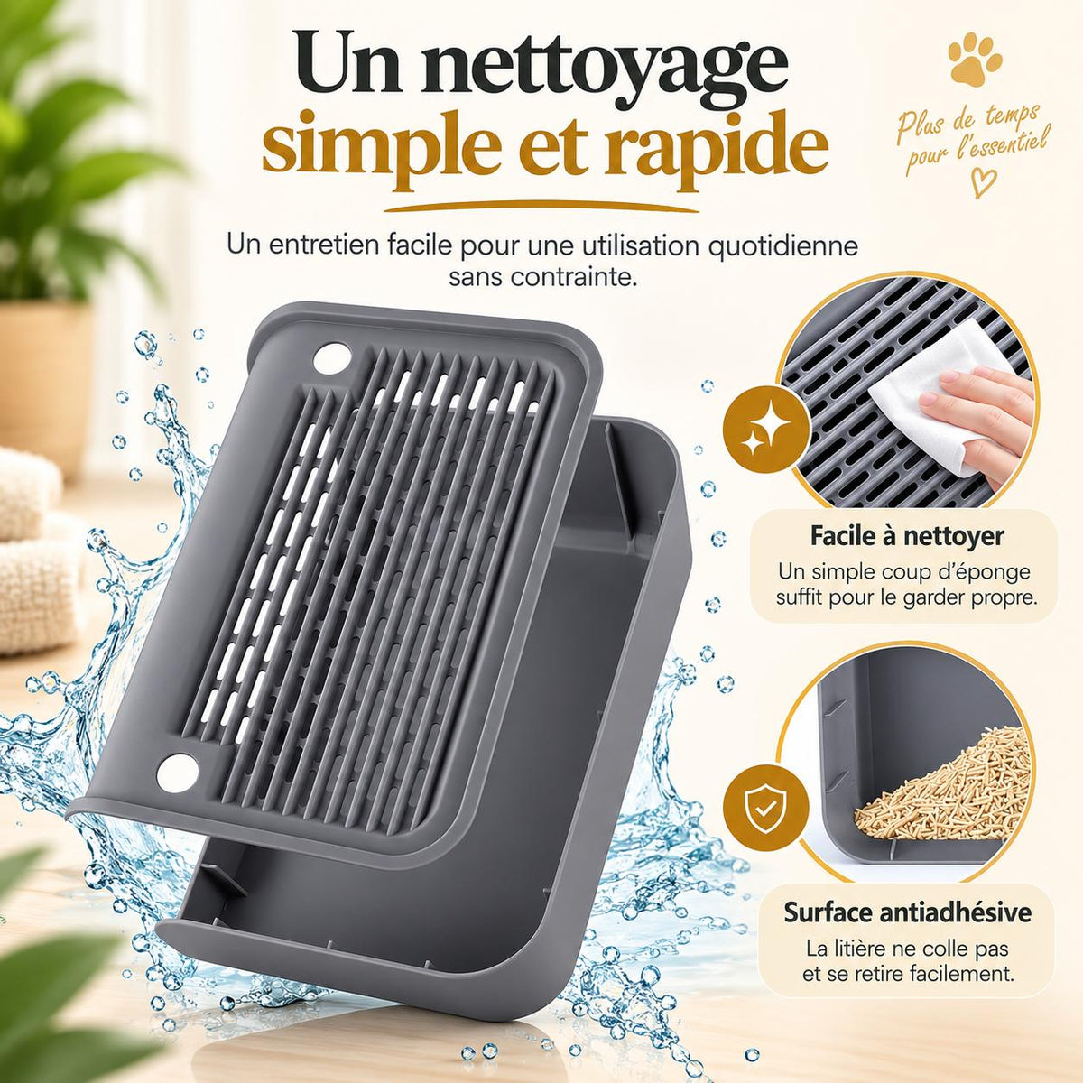 Aktoclean™️ LitterStep – Marche anti-litière pour chat