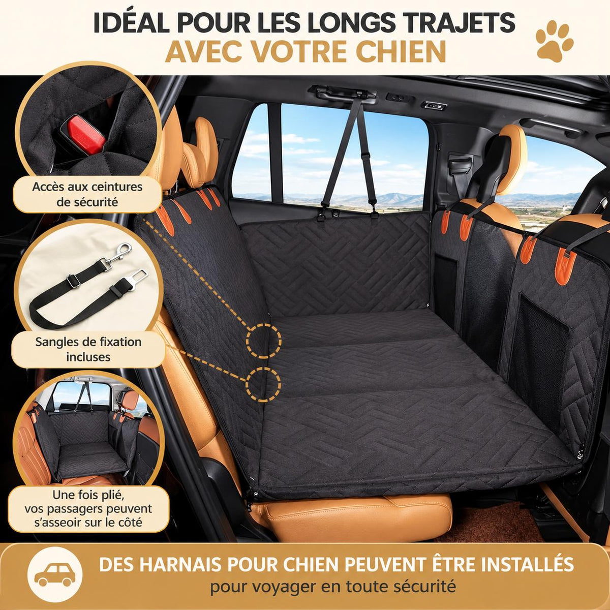 Aktoclean RoadBed™️ – Extension de banquette rigide pour chien