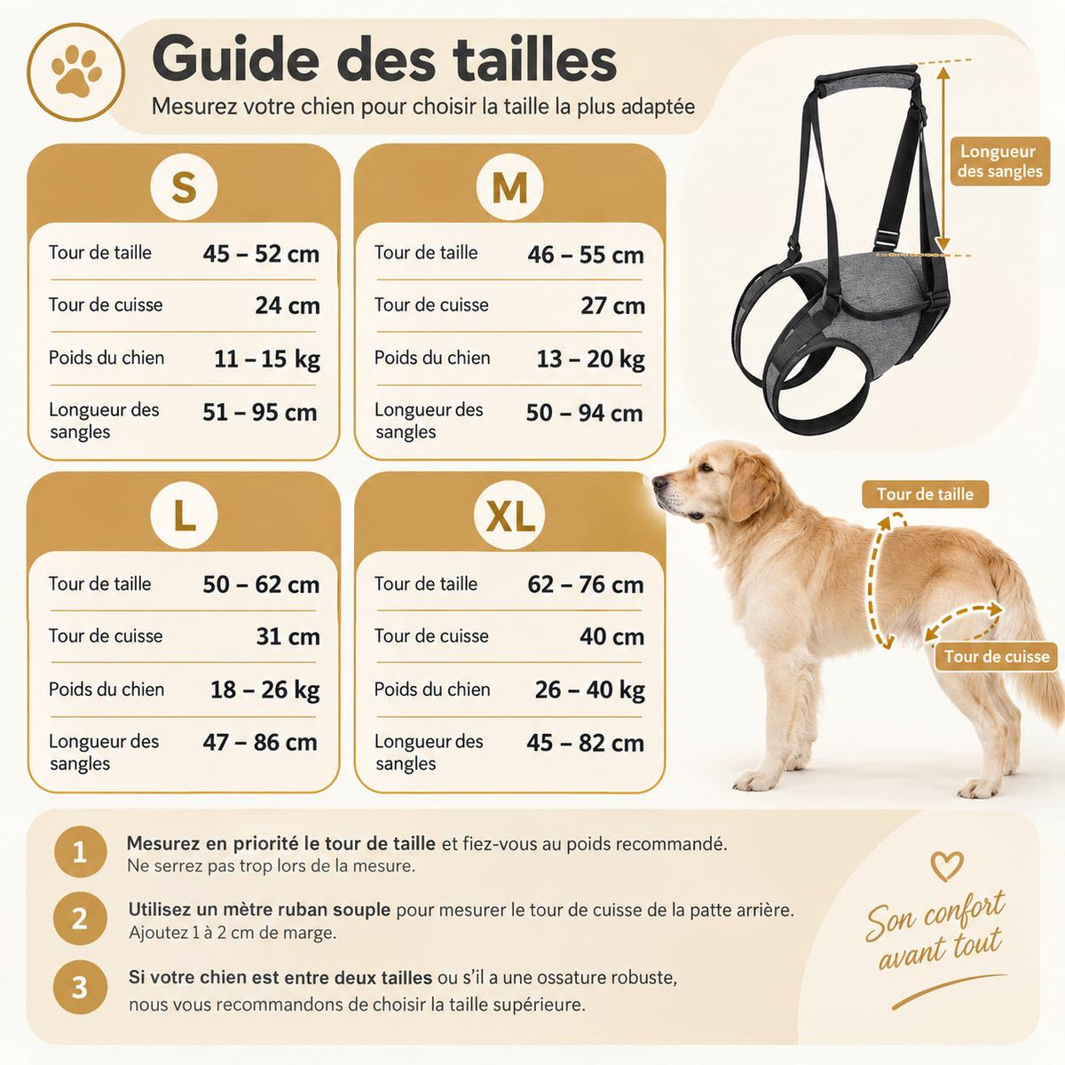 Aktoclean™️ ReLift - Harnais de soutien pour chien