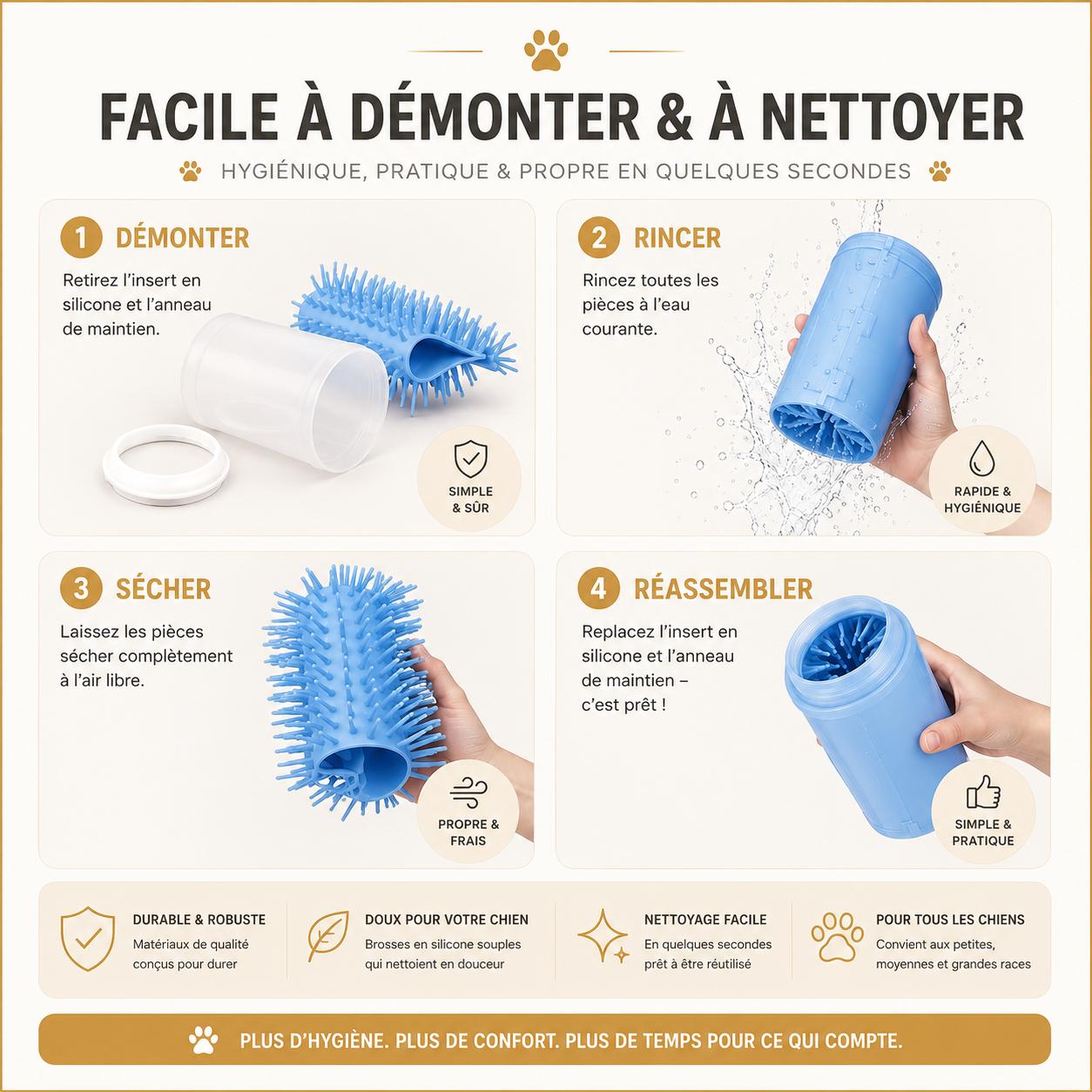 ELIO™️ PawClean | Kit nettoyeur de pattes pour chien
